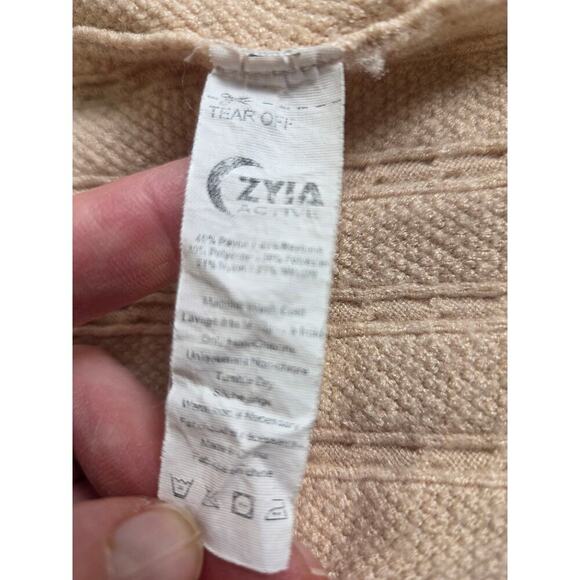 Zyia Cable Knit Clotilde Tan Maxi Length Cardigan Large - Picture 6 of 6